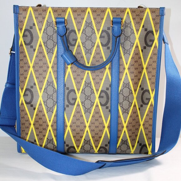 NWT Gucci GG Supreme Monogram Rhombus Large Tote Bag 726273 - Picture 1 of 16